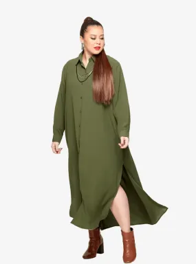 Oversized Shirt Dress - Jade Palette Series
