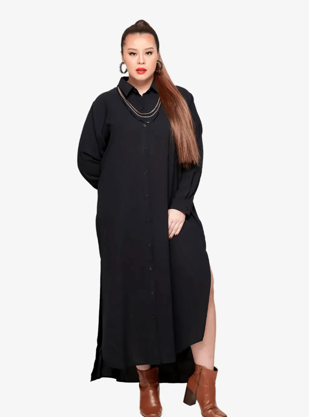 Oversized Shirt Dress - Jade Palette Series