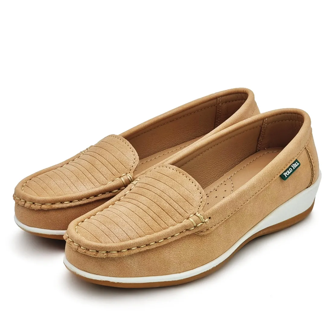 Paralleled Vamp Slip On Loafers