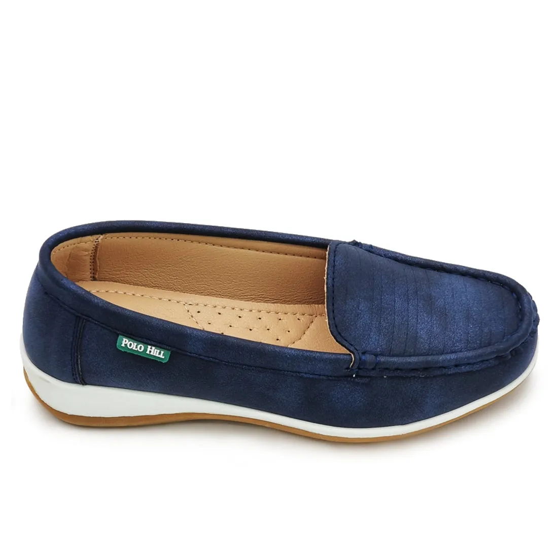 Paralleled Vamp Slip On Loafers