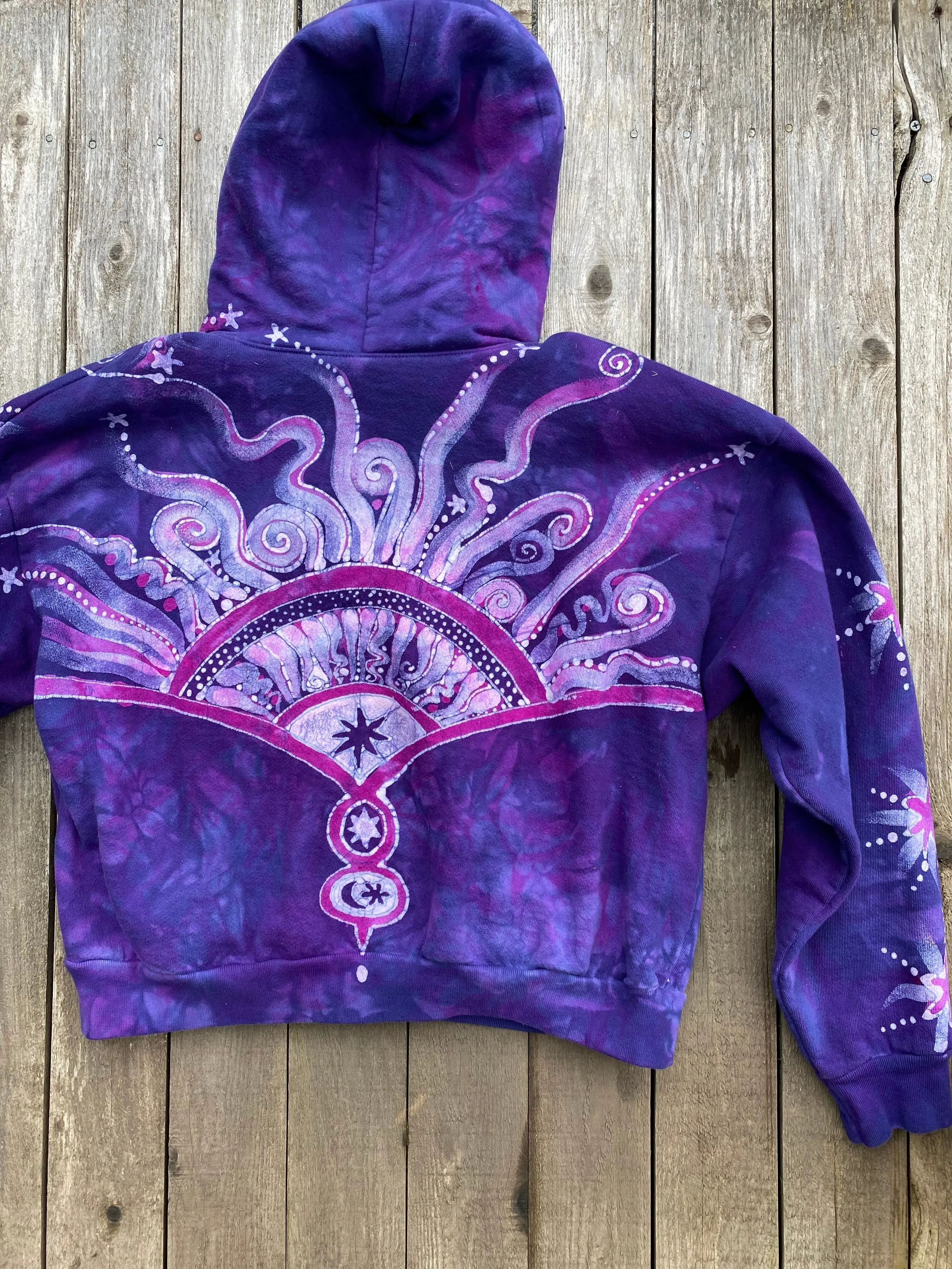 Pink Rising Stars Handmade Batik Hoodie