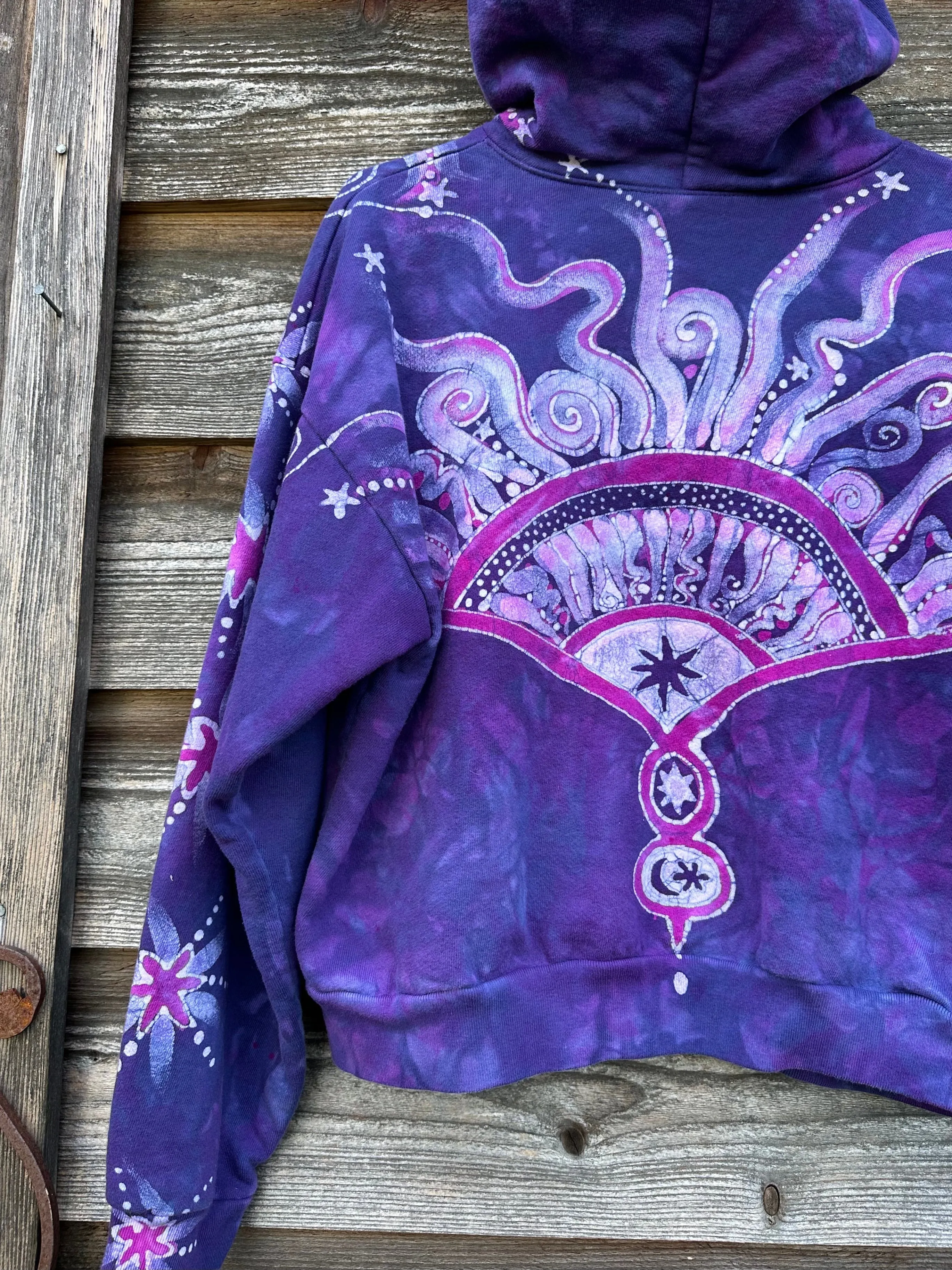 Pink Rising Stars Handmade Batik Hoodie