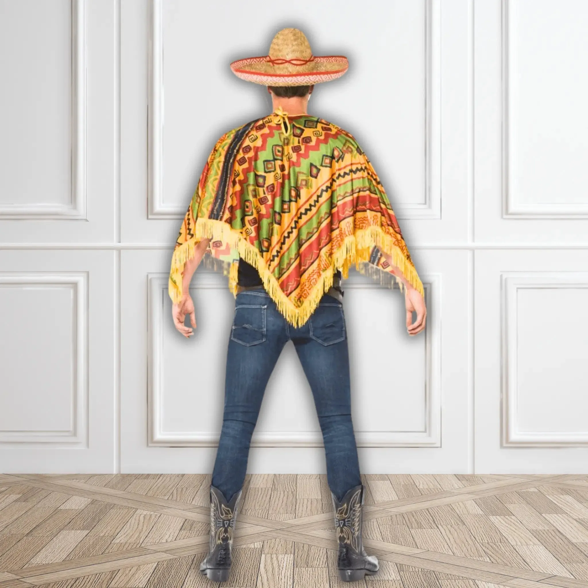 Poncho & Moustache Set