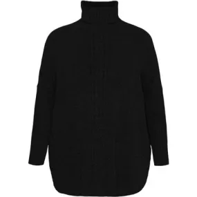 Poncho W Rollneck Black