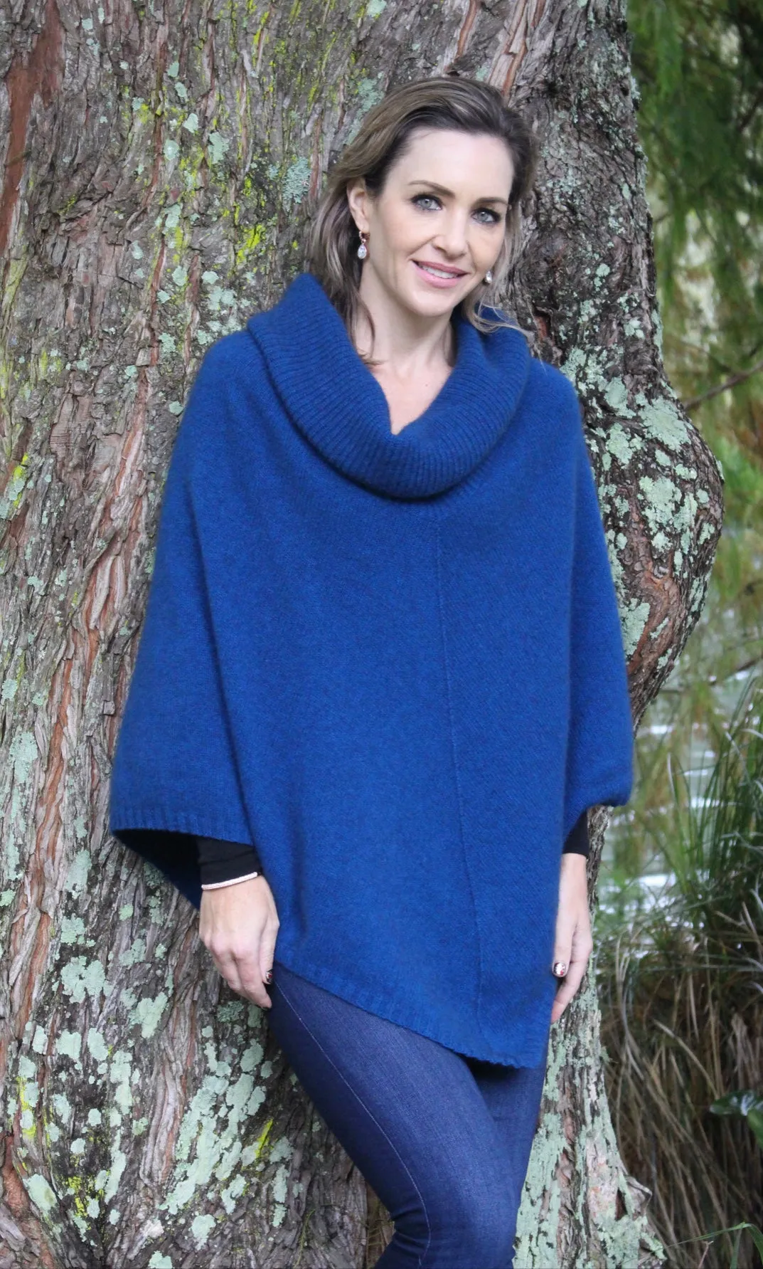 Possum Merino Cowl Neck Poncho