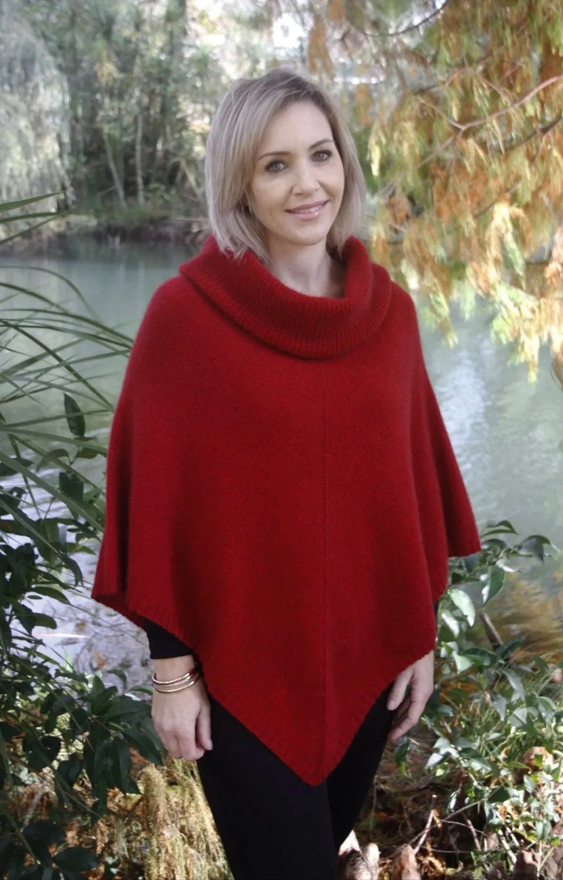 Possum Merino Cowl Neck Poncho