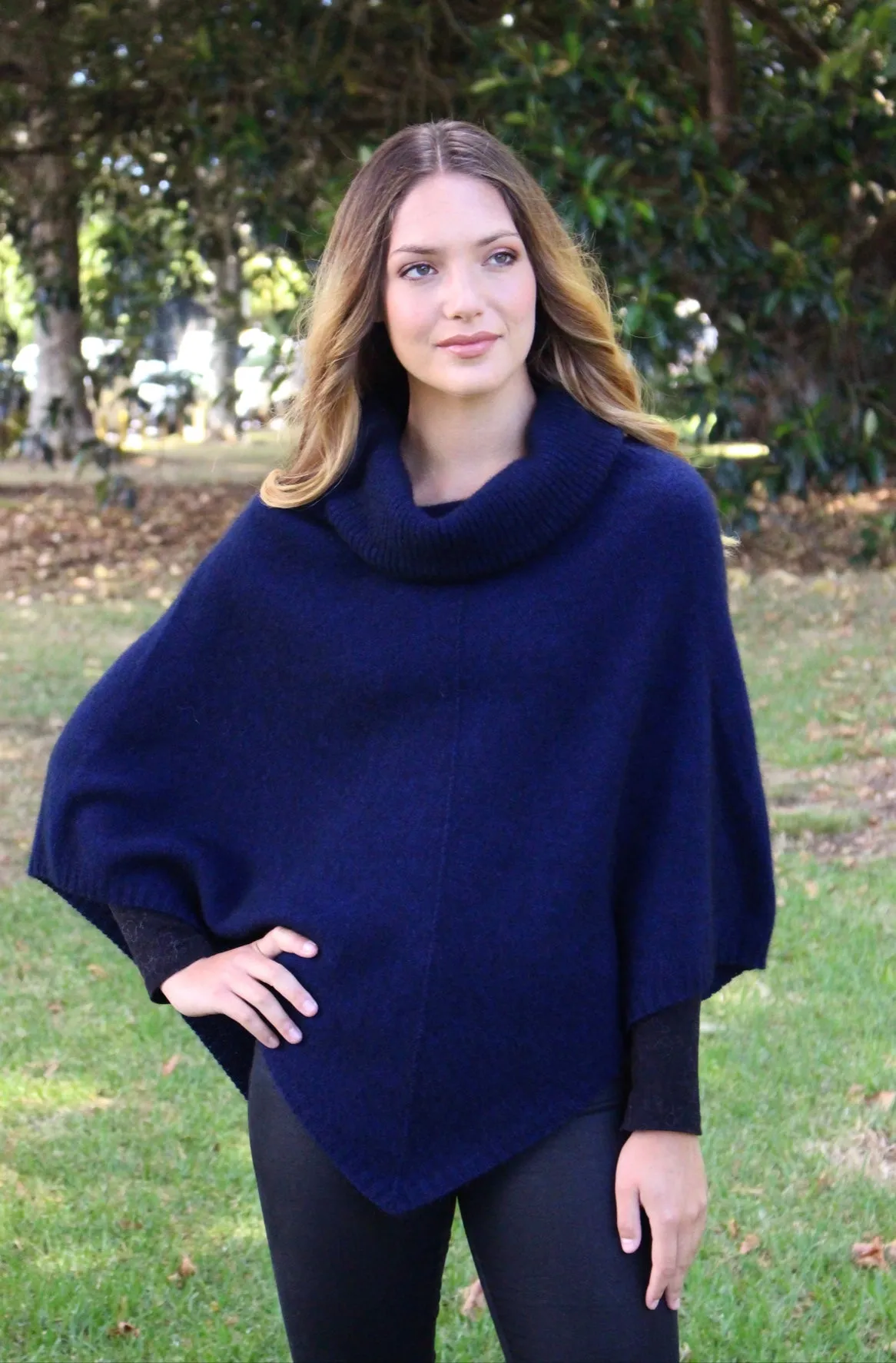 Possum Merino Cowl Neck Poncho