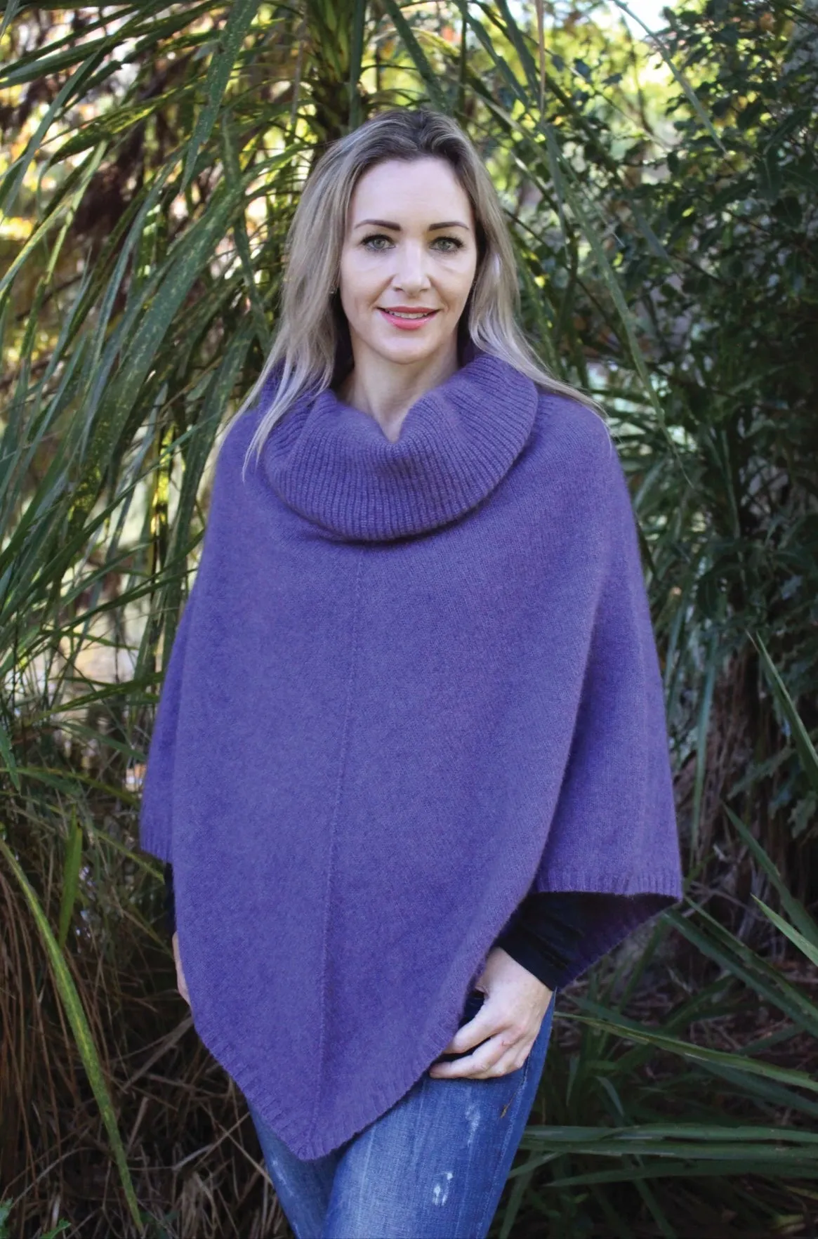 Possum Merino Cowl Neck Poncho