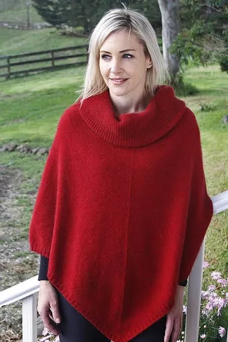 Possum Merino Cowl Neck Poncho