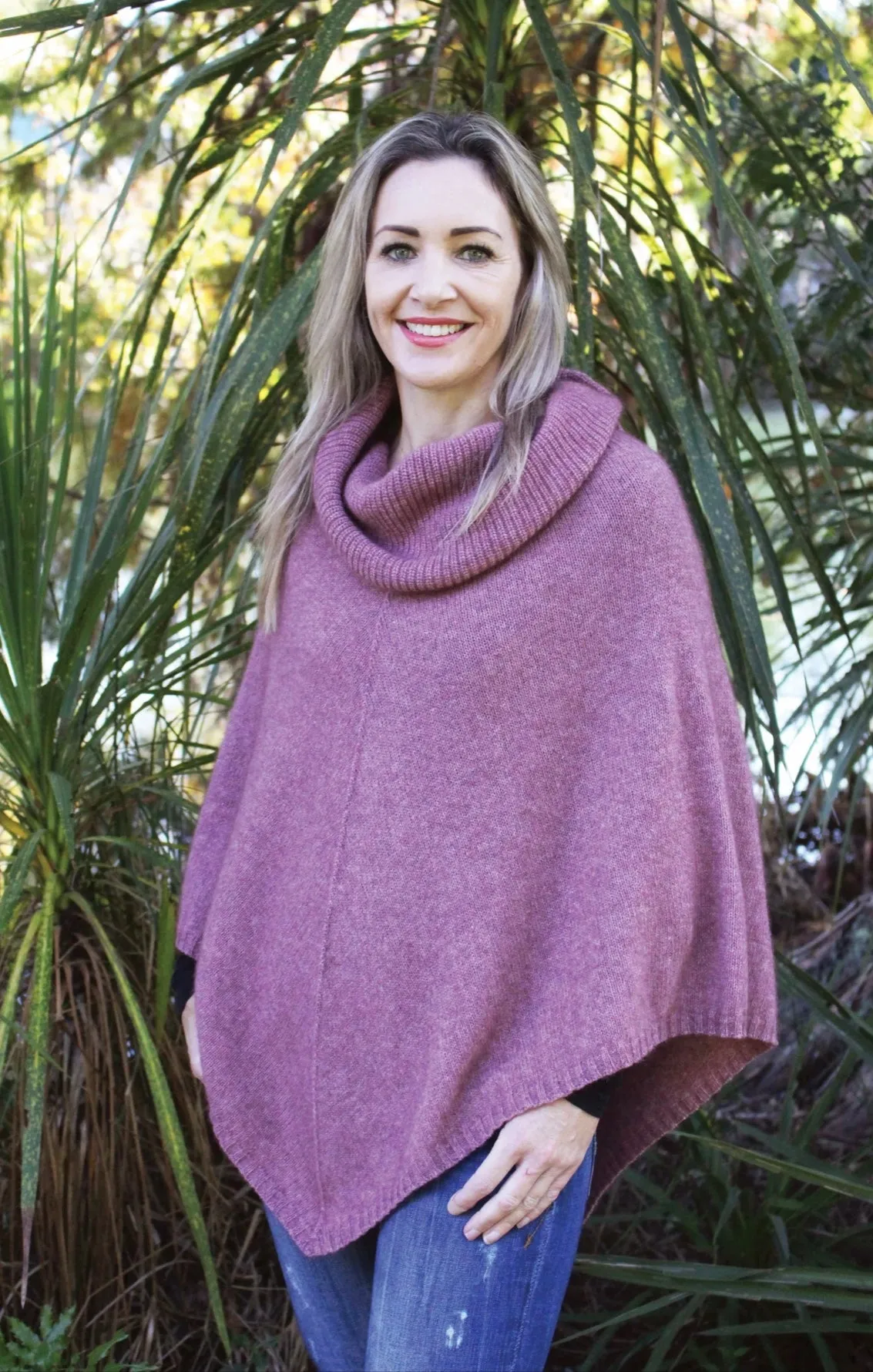 Possum Merino Cowl Neck Poncho
