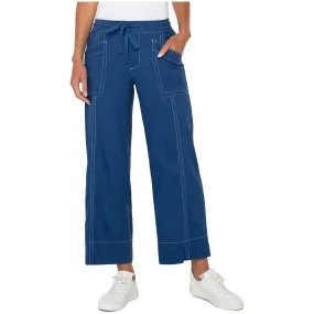 Pull On Drawstring Wide Leg Pant