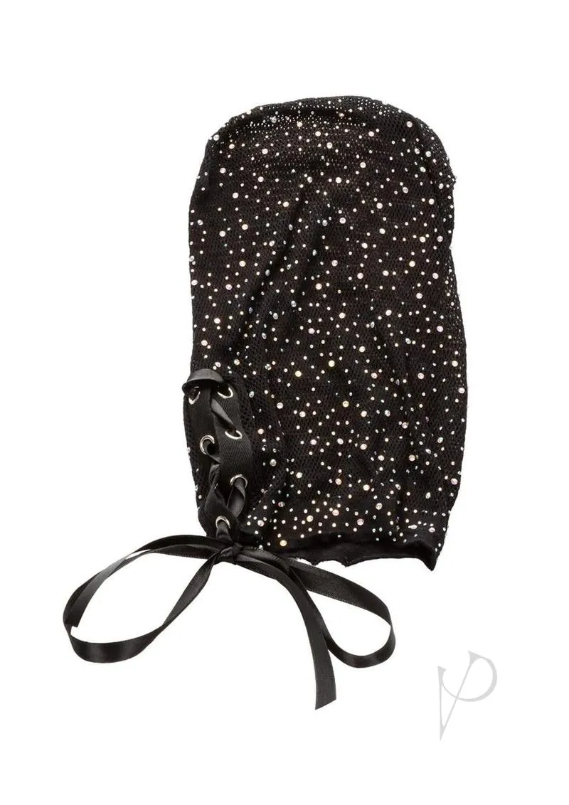Radiance Full Hood Cover with Rhinestone Dots Black One Size