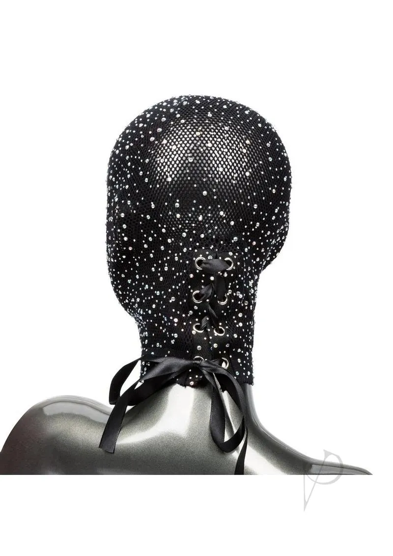 Radiance Full Hood Cover with Rhinestone Dots Black One Size