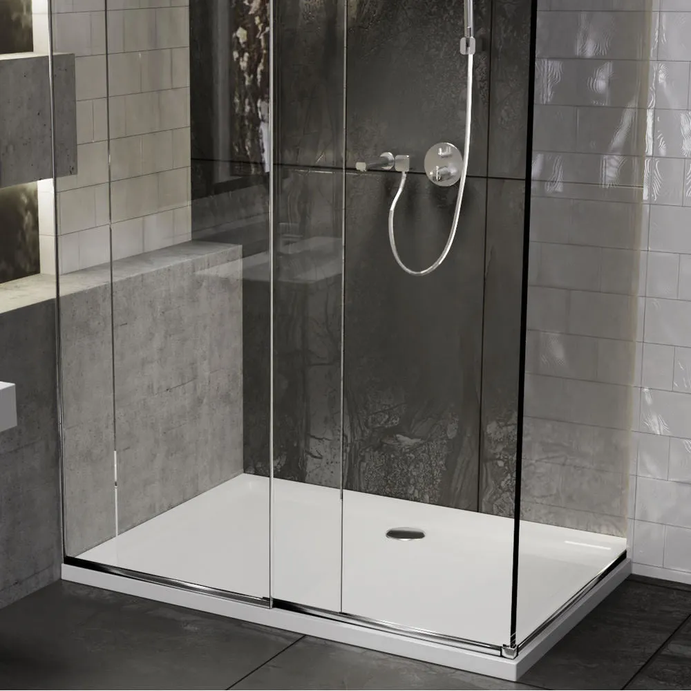 Roman Stone Solid Surface Anti Slip Shower Tray - 1400 x 700 x 40mm