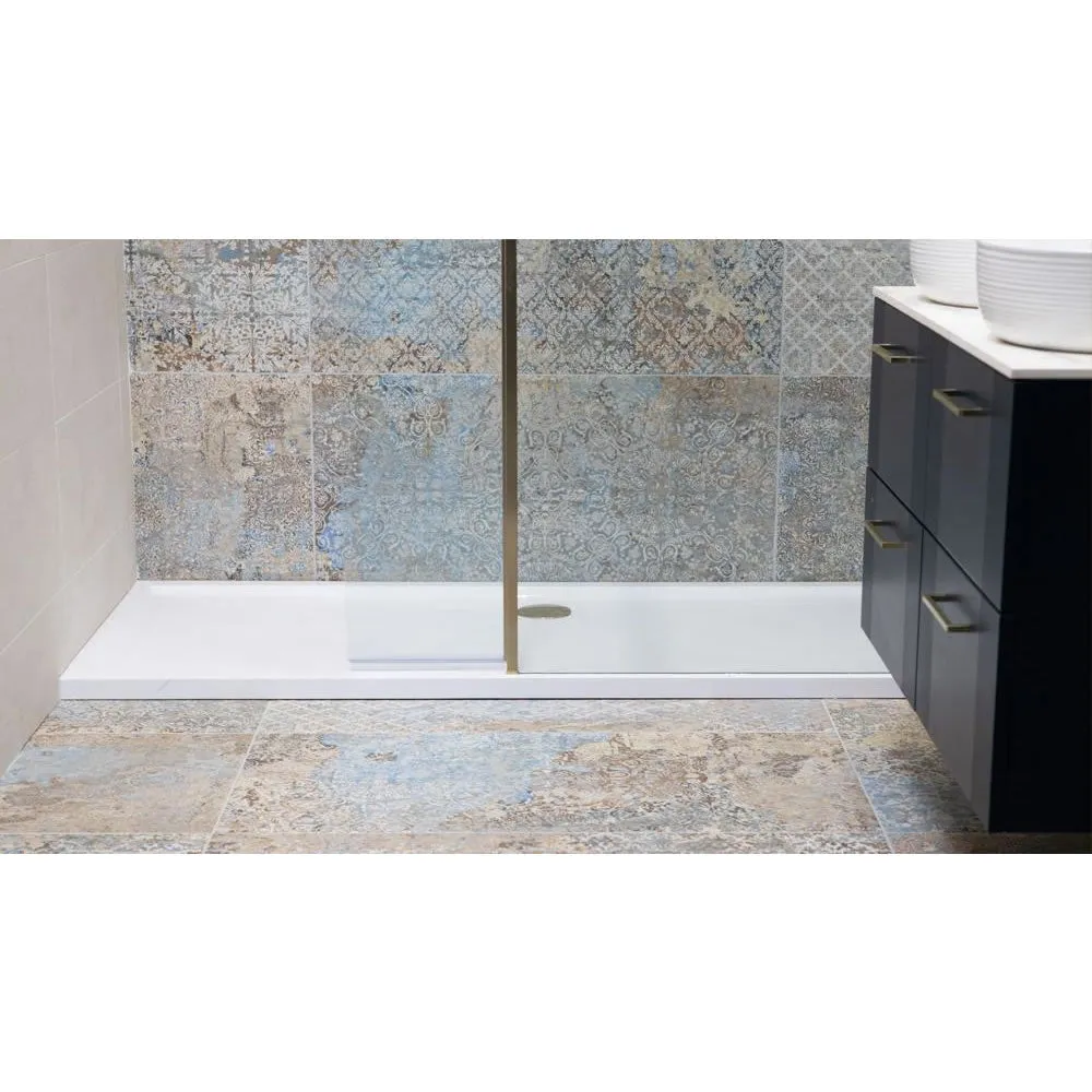 Roman Stone Solid Surface Anti Slip Shower Tray - 1400 x 700 x 40mm