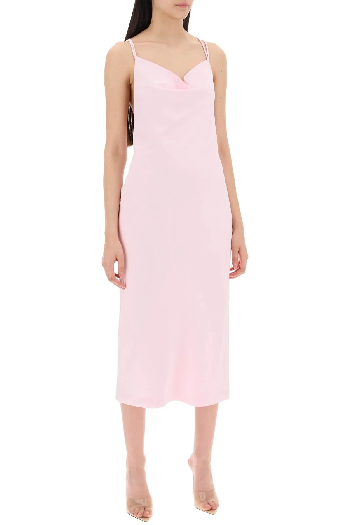 satin midi slip dress for a 112297345 Blushing Bride
