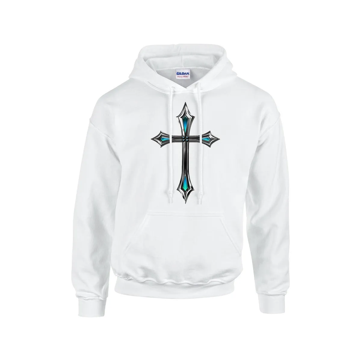 SHARP BLUE CROSS DESIGN Hoodie For The USA |Gildan 18500