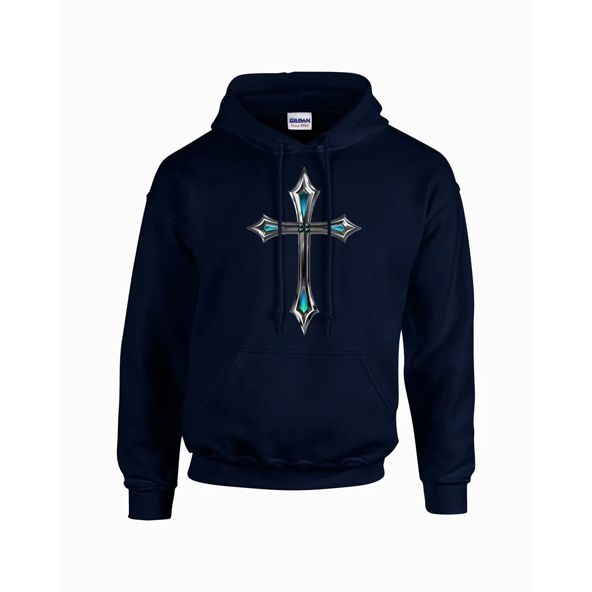 SHARP BLUE CROSS DESIGN Hoodie For The USA |Gildan 18500