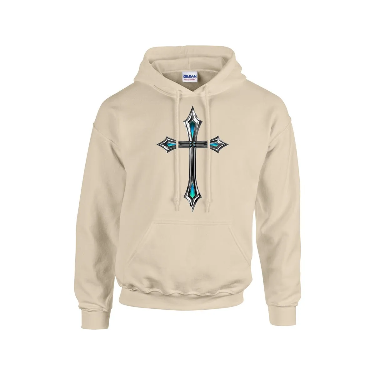 SHARP BLUE CROSS DESIGN Hoodie For The USA |Gildan 18500