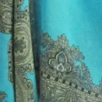 Silky Sheer Poncho - Turquoise Paisley