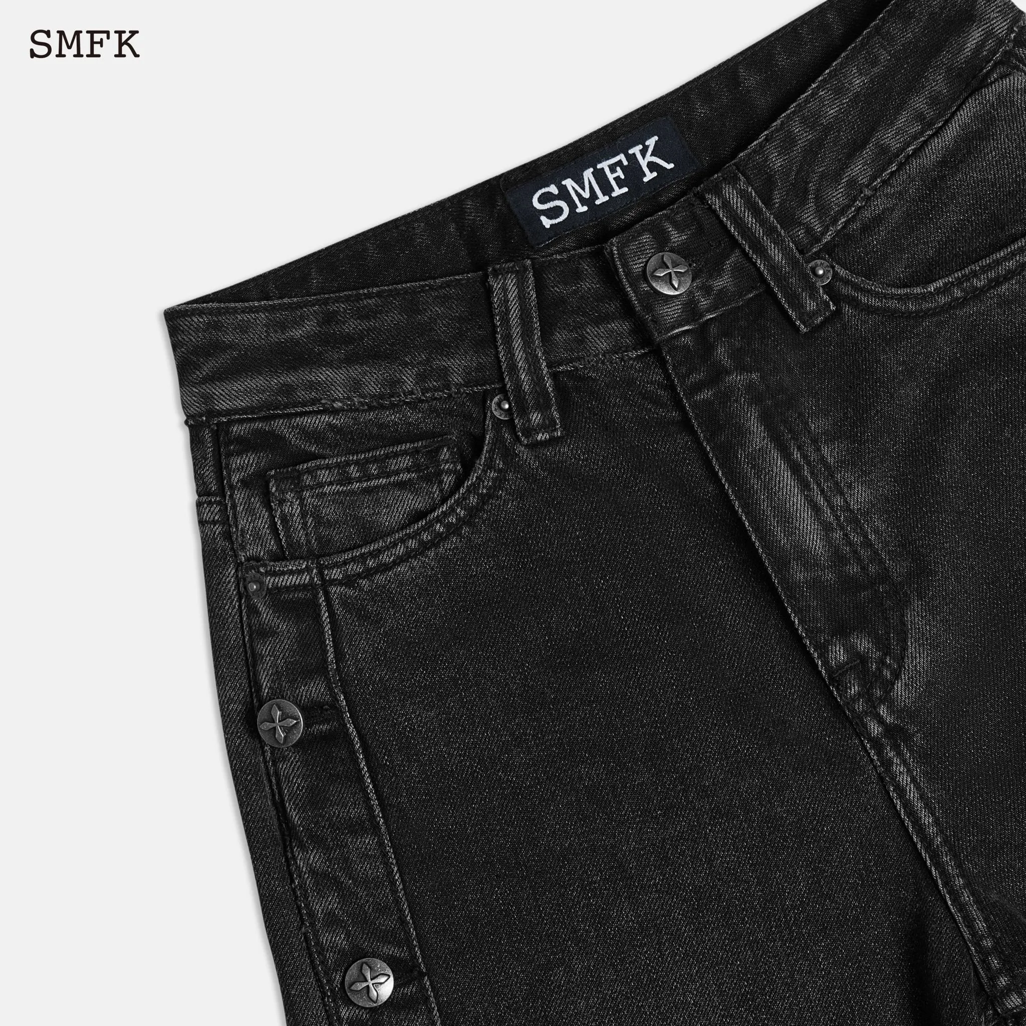 Skater Skateboard Deconstructed Jeans Midnight Black