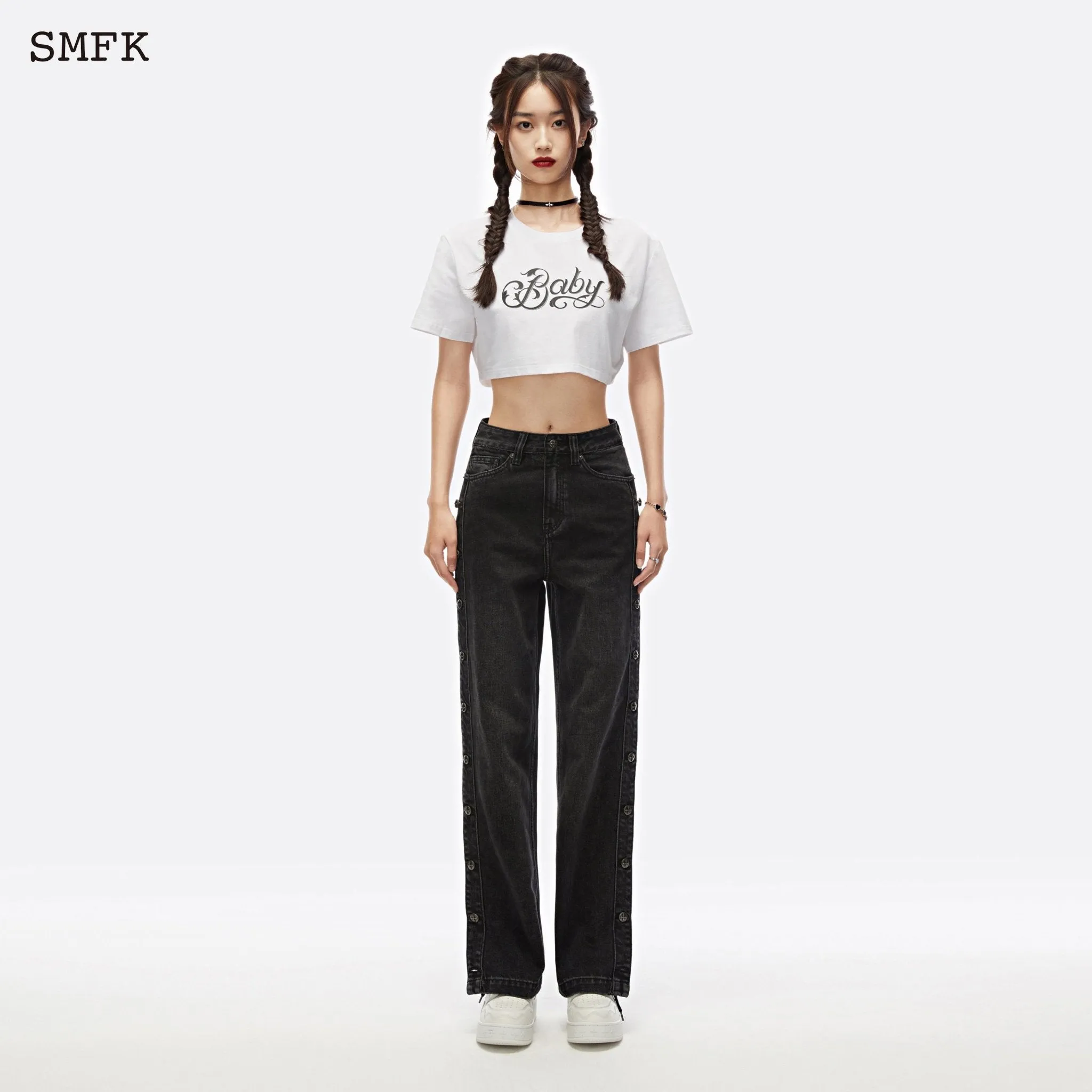 Skater Skateboard Deconstructed Jeans Midnight Black