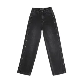 Skater Skateboard Deconstructed Jeans Midnight Black