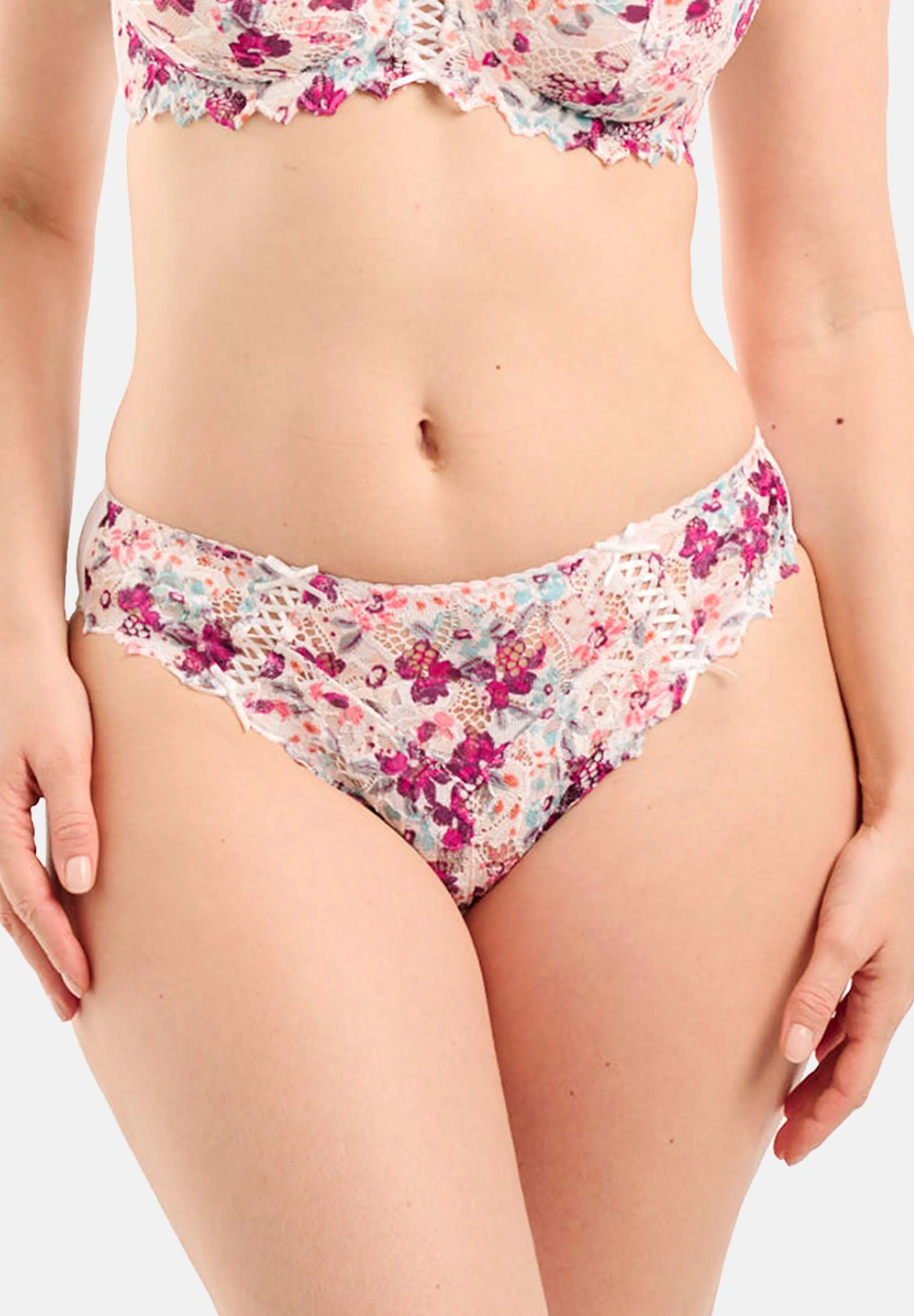 Slip Arum Mosaïc Imprimé Fleurs Rouge Perse