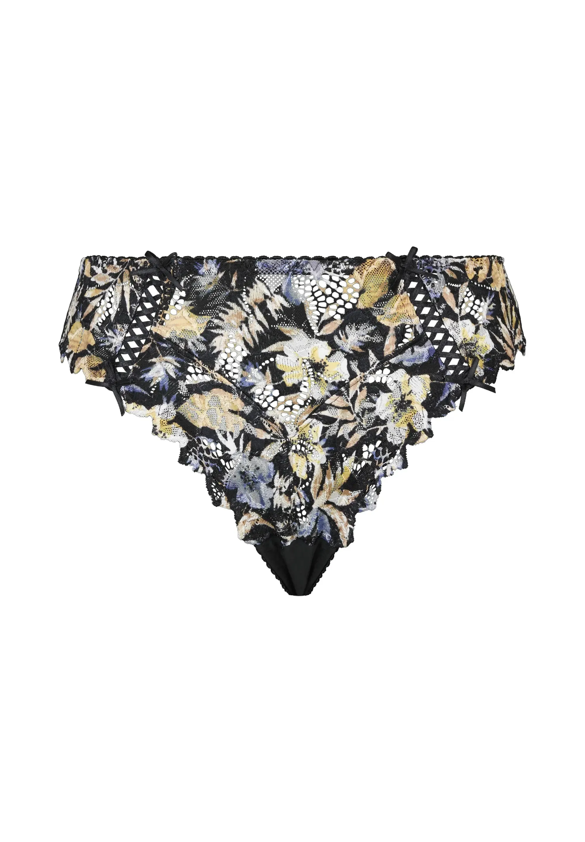 Slip Arum Mosaïc Imprimé Floral Fond Noir