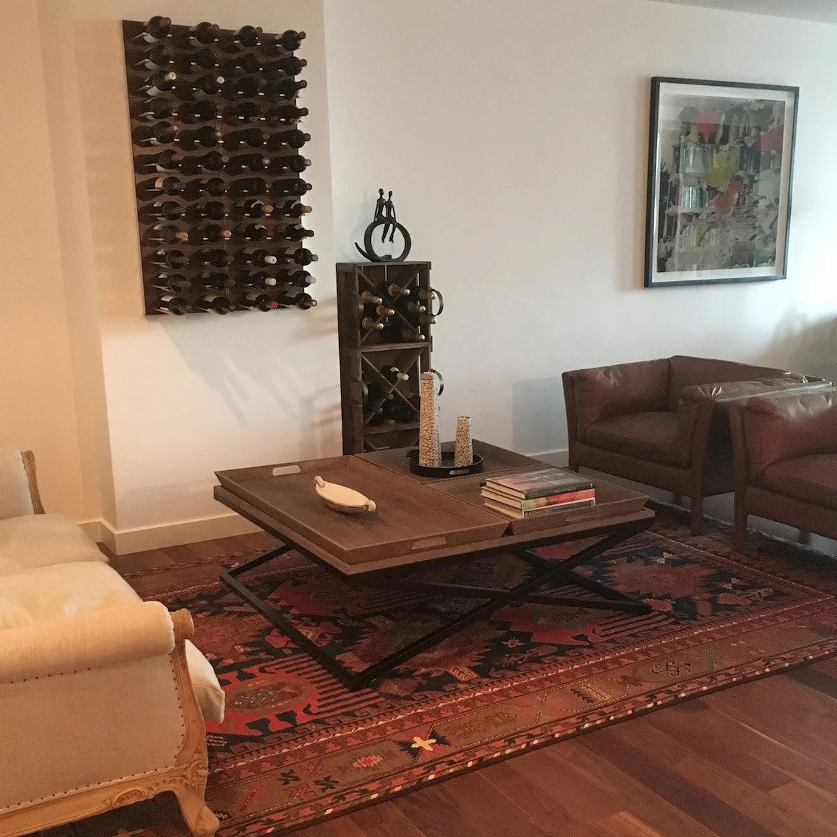 STACT Premier C-type Wine Rack - Walnut & Silver