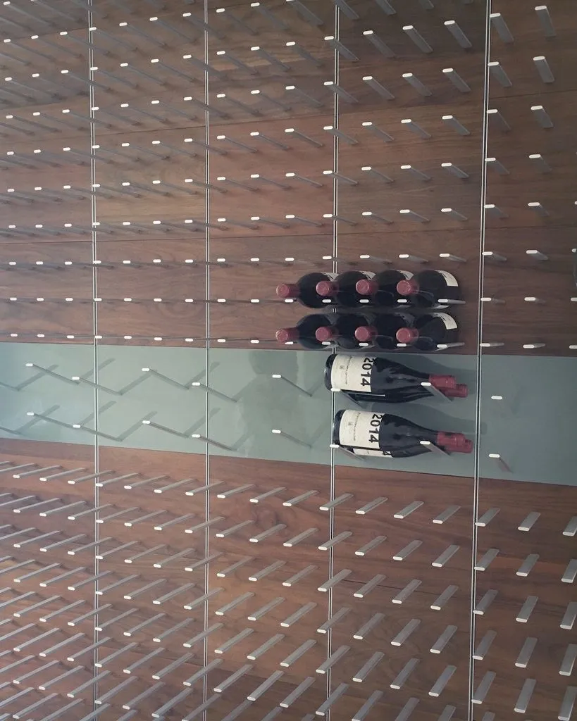 STACT Premier C-type Wine Rack - Walnut & Silver