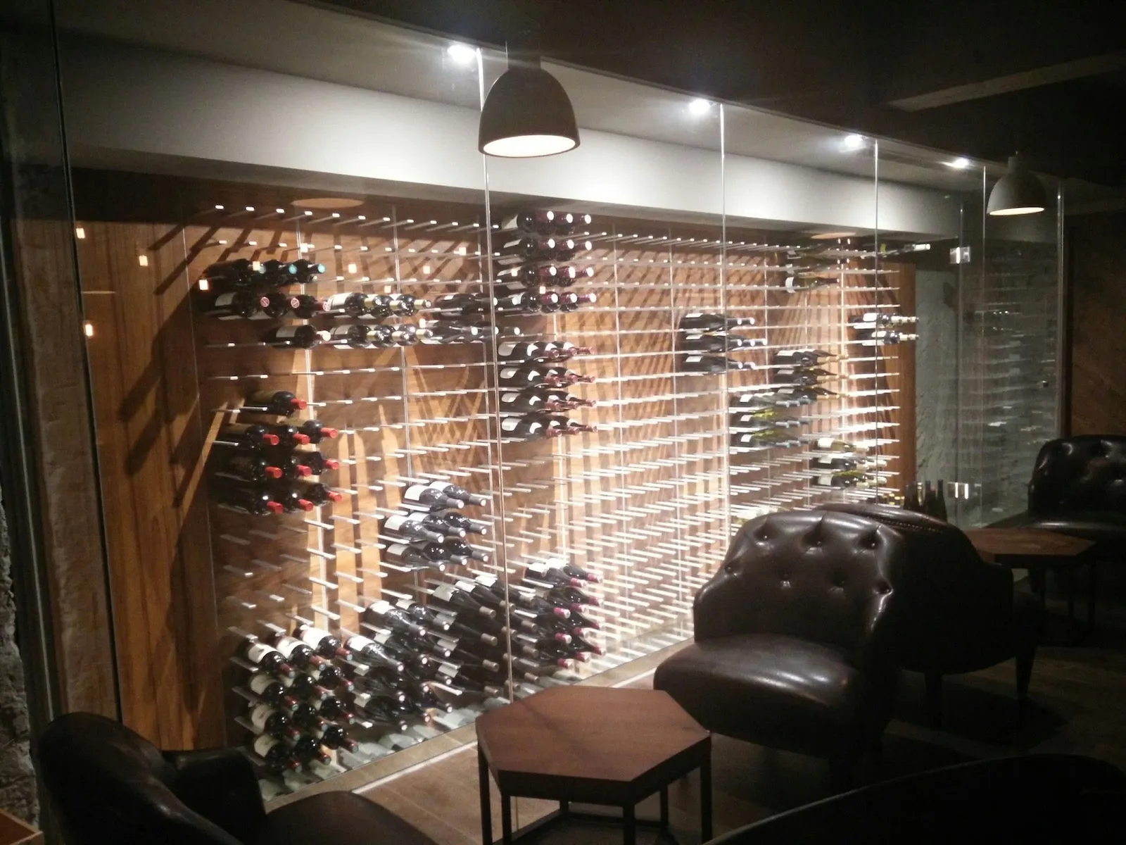 STACT Premier C-type Wine Rack - Walnut & Silver