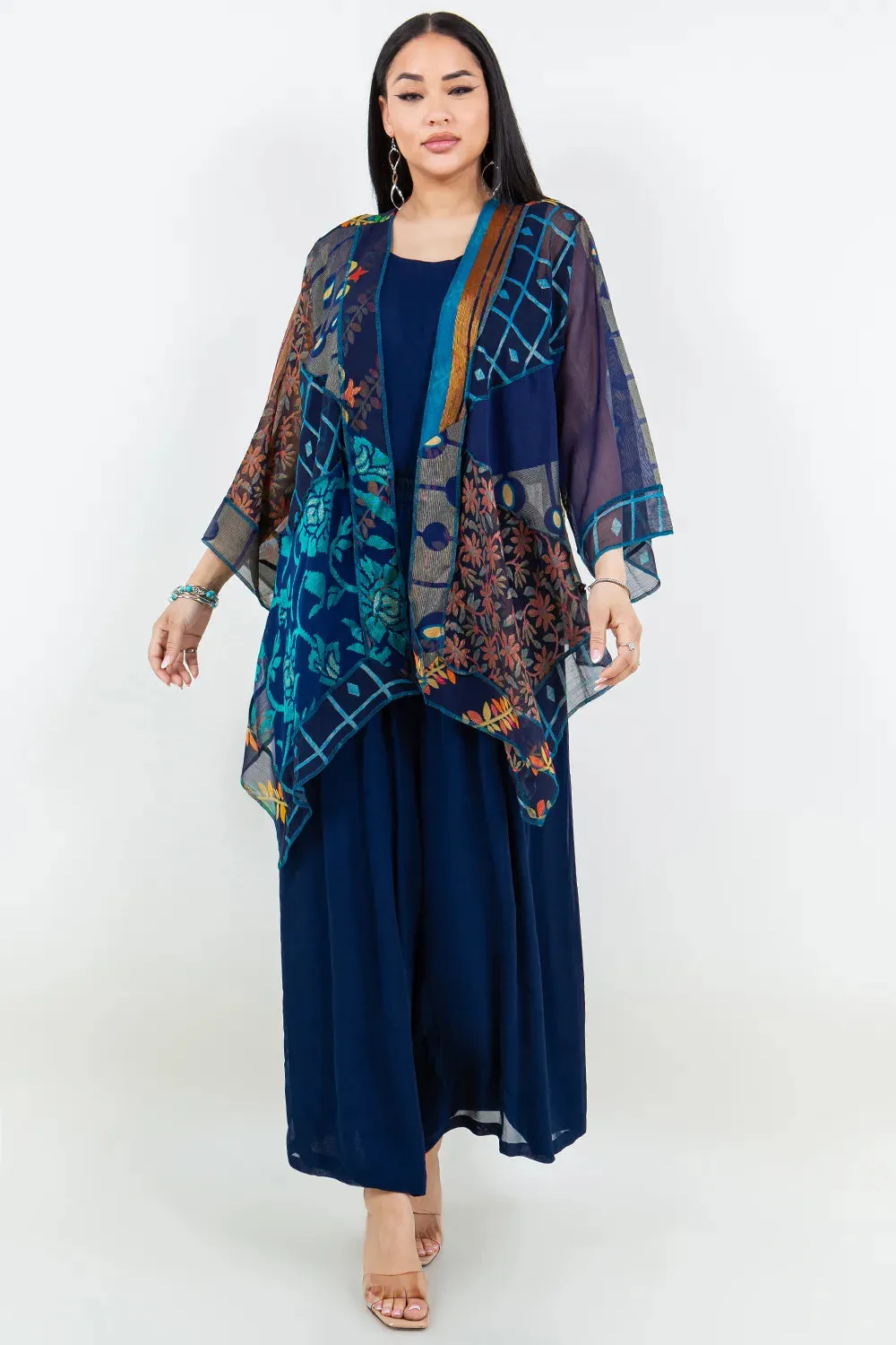 Sterling Style Short Butterfly Jacket - 5936SBJ NAVY/MULTI