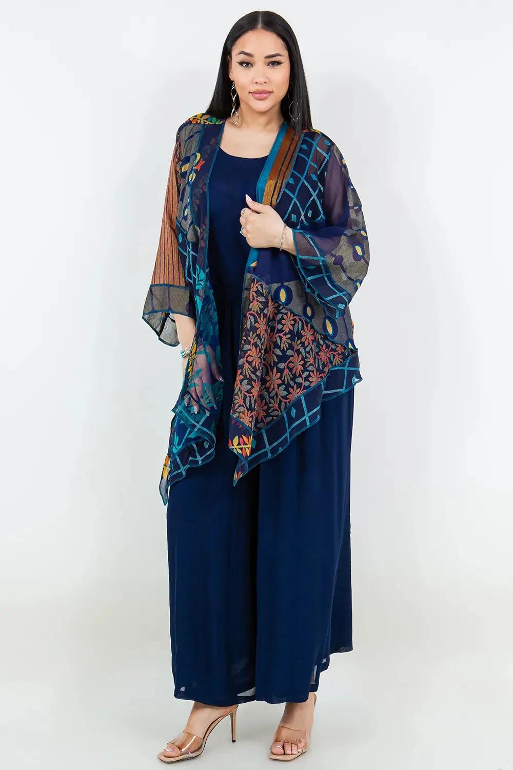 Sterling Style Short Butterfly Jacket - 5936SBJ NAVY/MULTI