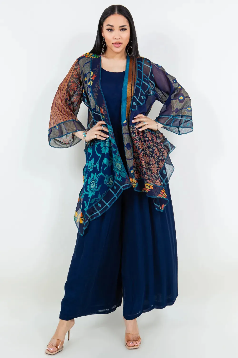 Sterling Style Short Butterfly Jacket - 5936SBJ NAVY/MULTI