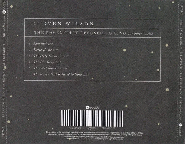 Steven Wilson - The Raven That Refused To Sing (And Other Stories) (CD, Album, Sli) (NM or M-)