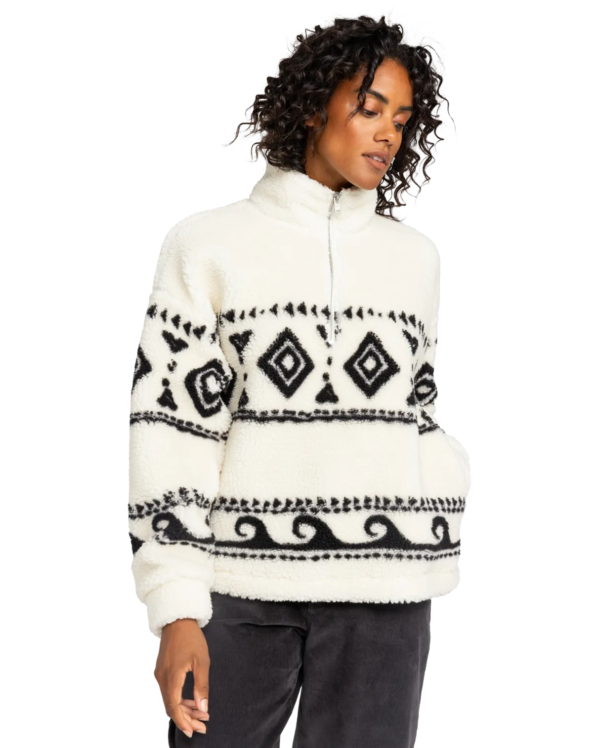 Treasure Soul Fleece Jacket in Egret