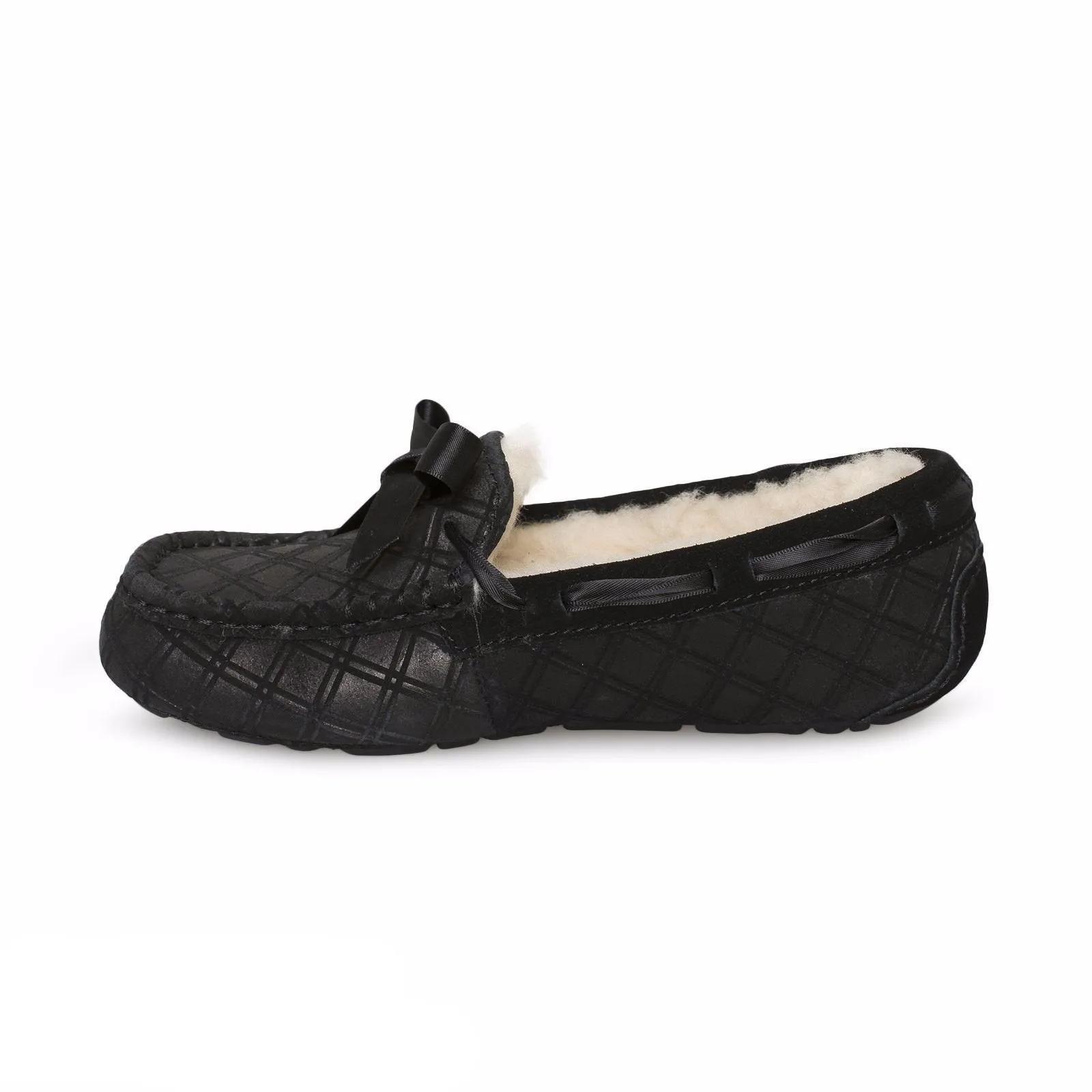 UGG Dakota Double Diamond Black Slippers