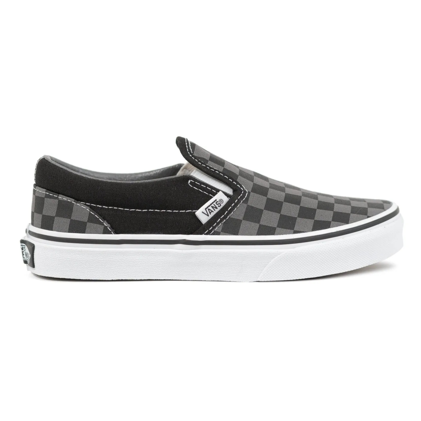 Vans Kids Slip-On - (Checkerboard) Black/Pewter Checkerboard