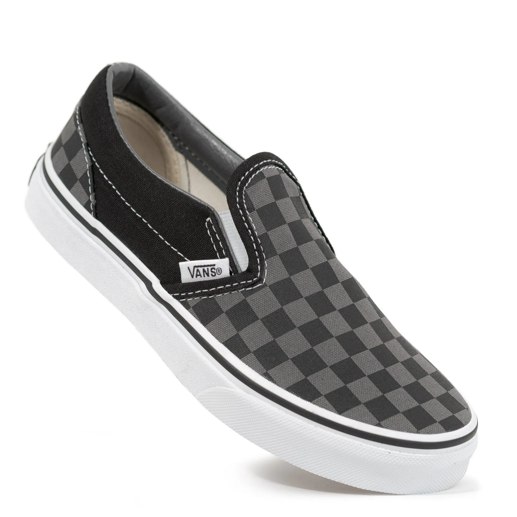Vans Kids Slip-On - (Checkerboard) Black/Pewter Checkerboard