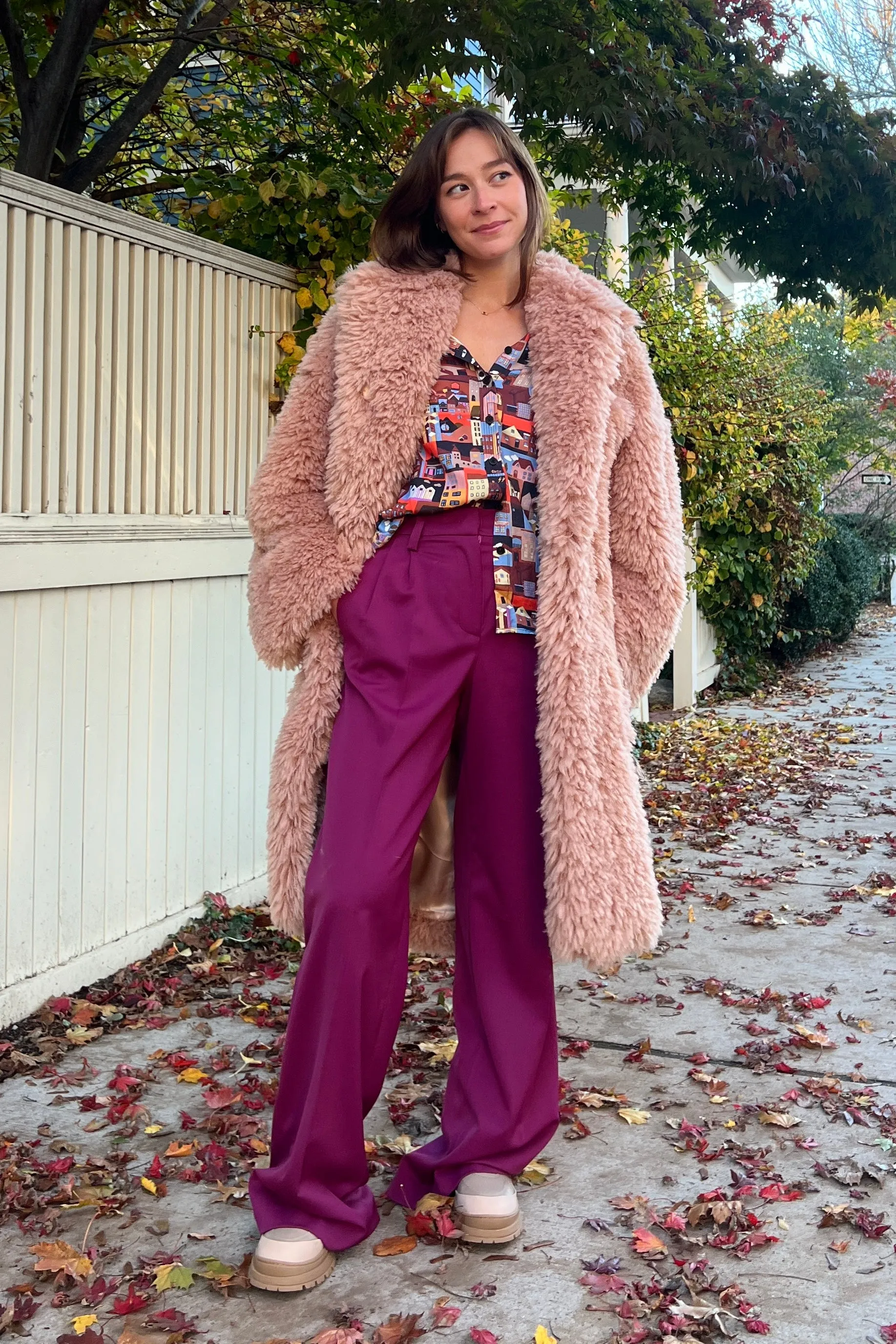 Vivetta- Wide Leg Trousers: Fuchsia