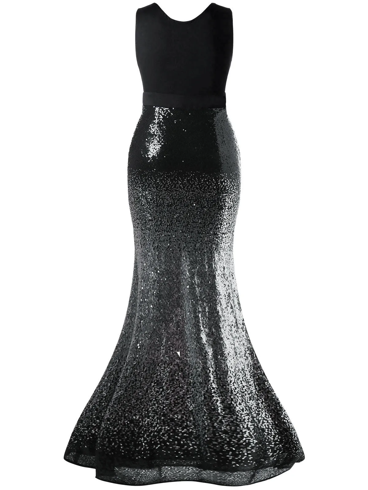 Women's Summer V-Neck Sleeveless Sequined Maxi Dress