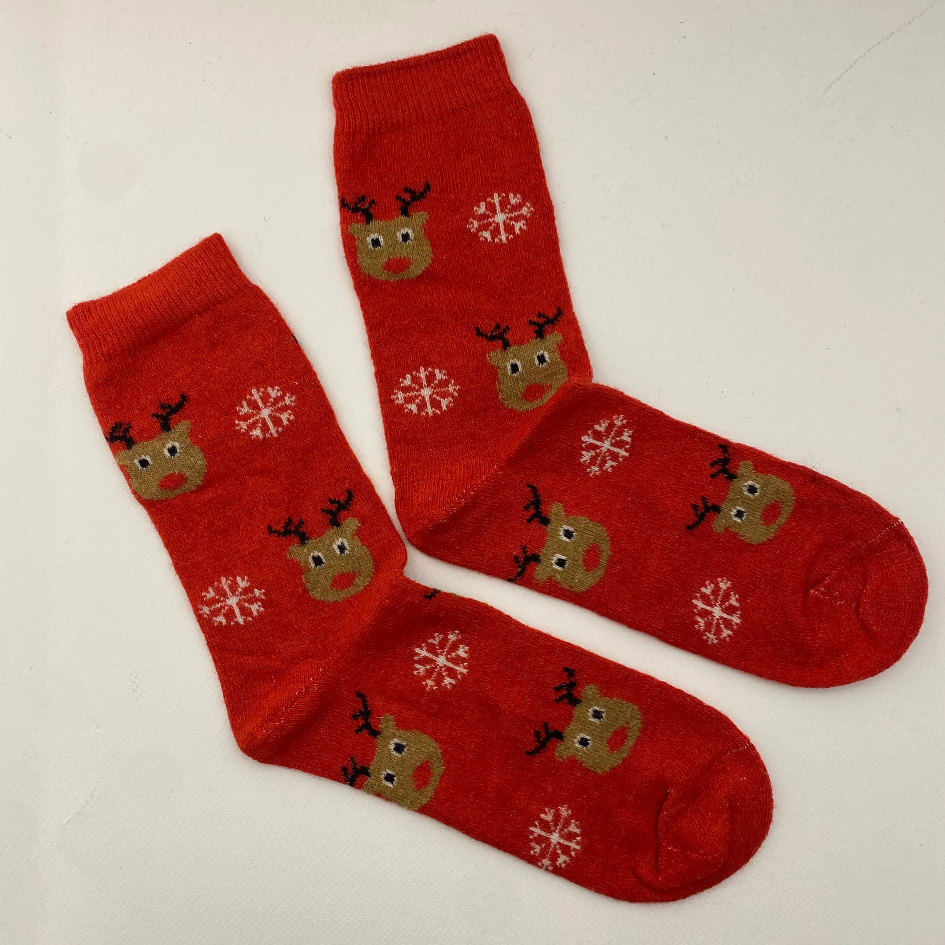 Wool Christmas socks - Reindeer