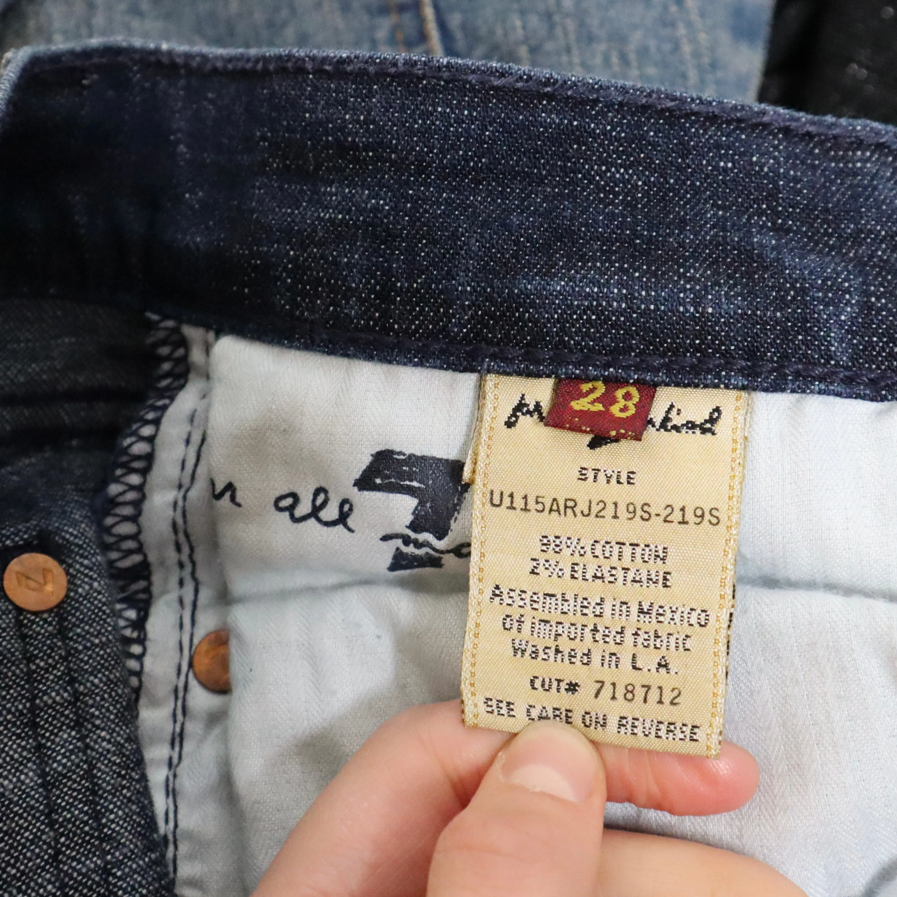 Y2K 7 FOR ALL MANKIND Low Rise Flare Jeans (S/M)